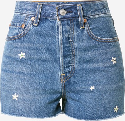 LEVI'S Дънки 'RIBCAGE SHORT' в син деним / зелено / бяло, Преглед на продукта