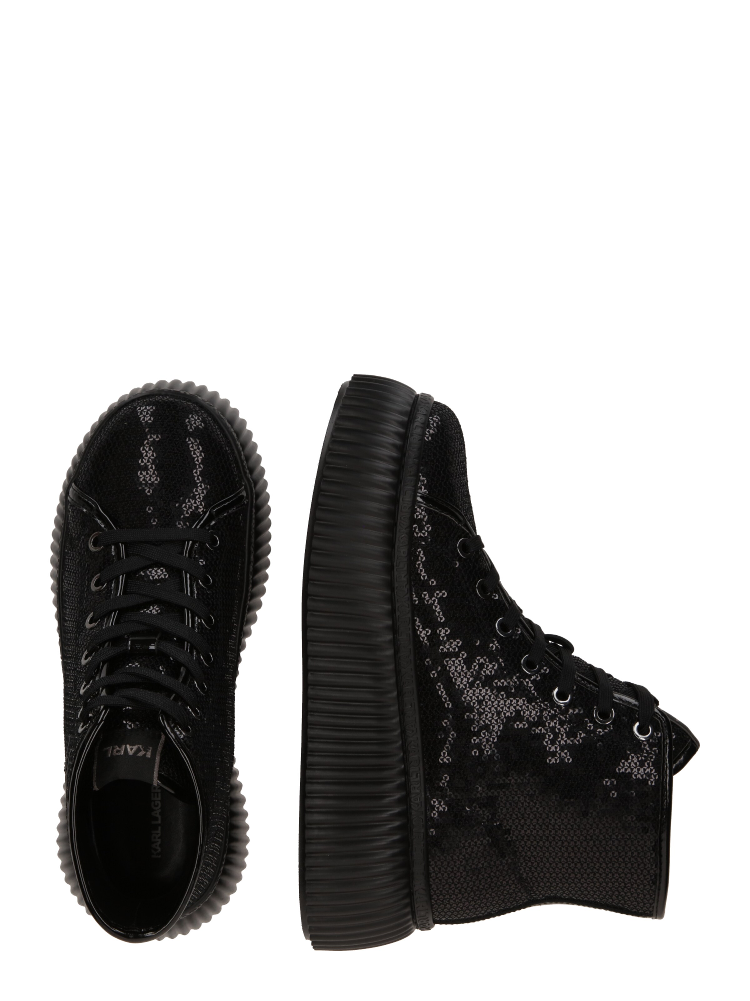 Bottines à lacets Karl Lagerfeld en noir