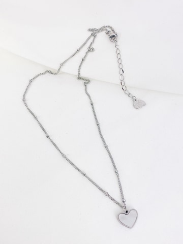 Hey Happiness - Cadena 'Shell Heart' en plata