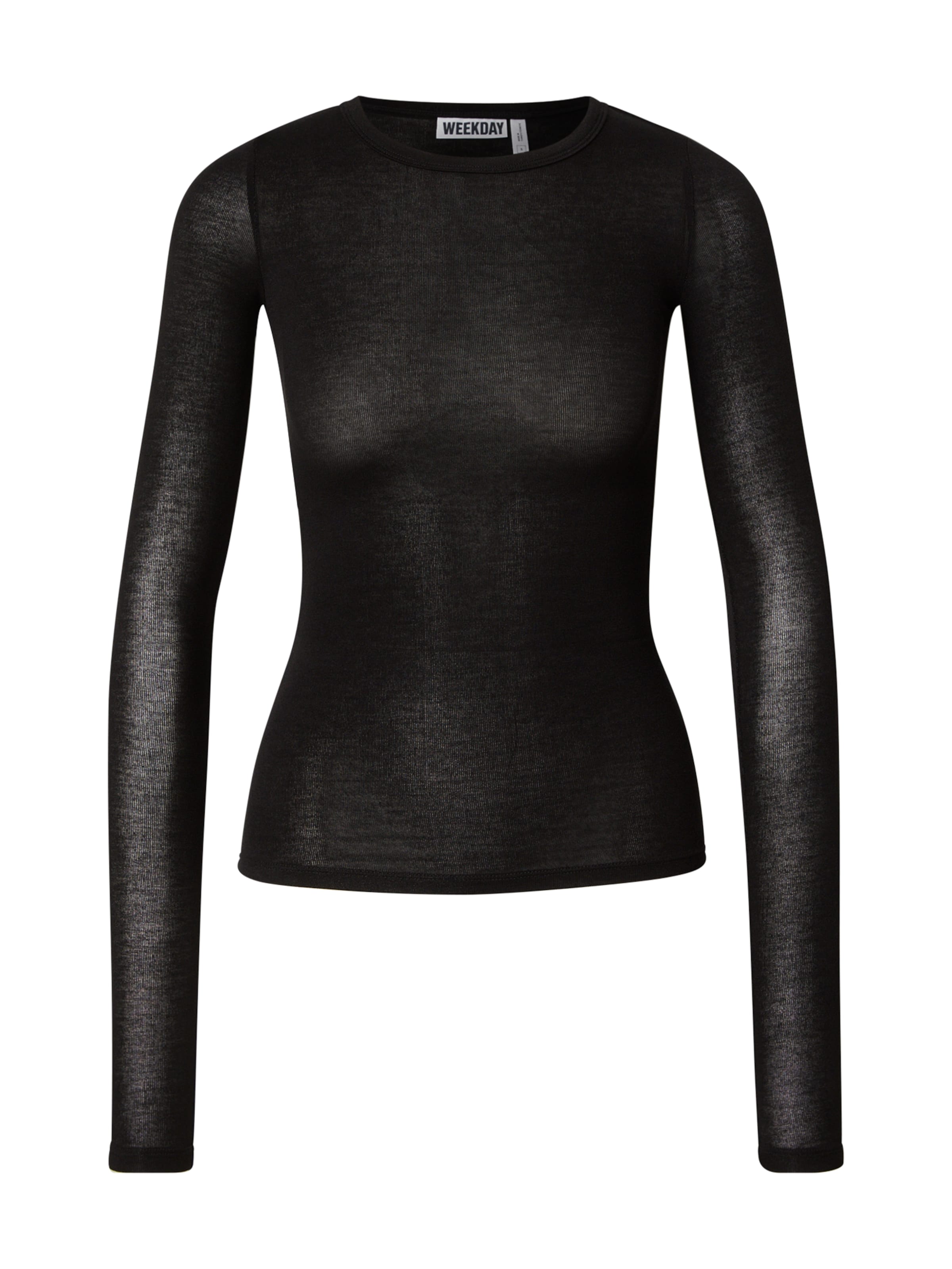 WEEKDAY Shirt in Schwarz: Vorderseite