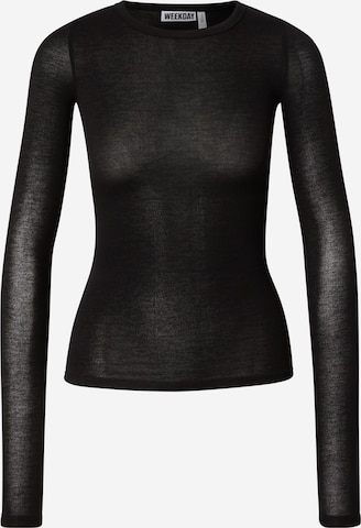 WEEKDAYMajica - crna boja: prednji dio