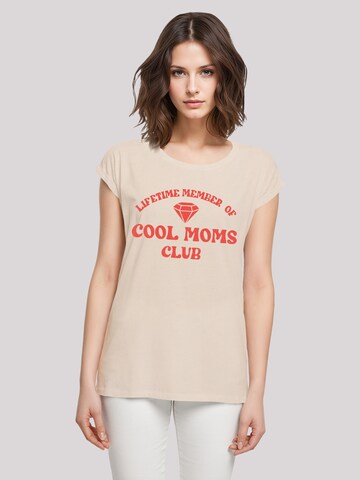 T-shirt 'Mothers Day Cool Moms Club Membership Trendy Motherhood' F4NT4STIC en beige : devant