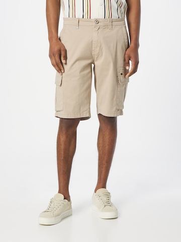 No Excess Regular Cargo Pants in Beige: front