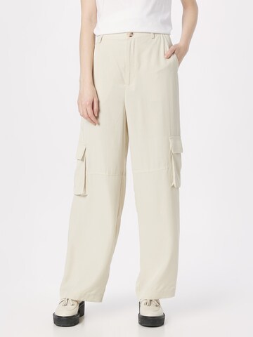 Wide Leg Pantalon cargo minus en gris : devant