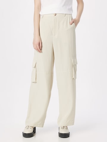 Wide Leg Pantalon cargo minus en gris : devant