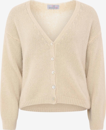 Cardigan Zwillingsherz en beige : devant