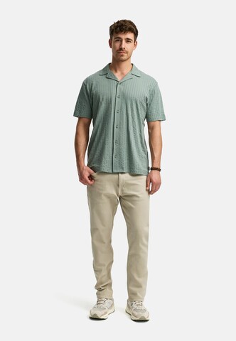 INDICODE JEANS Regular fit Overhemd 'Crepe' in Groen