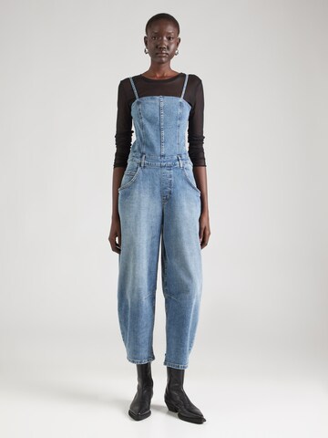 Free People Regular Dungaree jeans in Blue: front