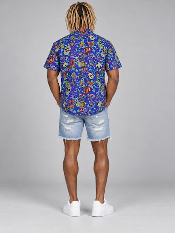 King Kameha T-shirt 'Skull' i blå