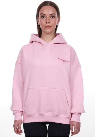 Dropsize Sweatshirt 'Broken Heart' in Roze: voorkant