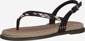 TAMARIS T-Bar Sandals in Brown: front