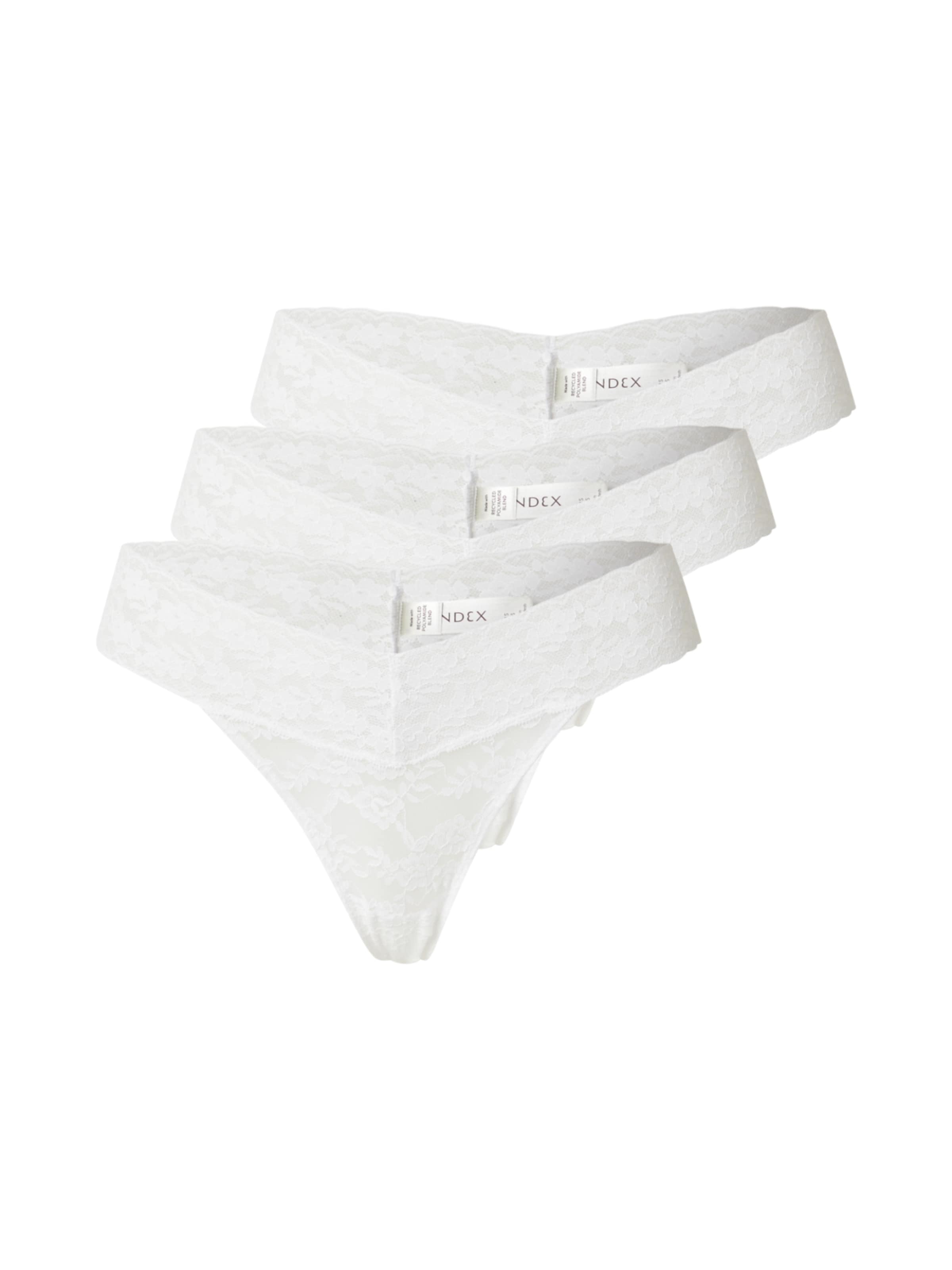 Lindex Thong 'Lacey' in White: front