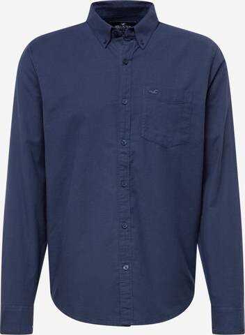 Coupe regular Chemise 'OXFORDS CHAIN' HOLLISTER en bleu : devant