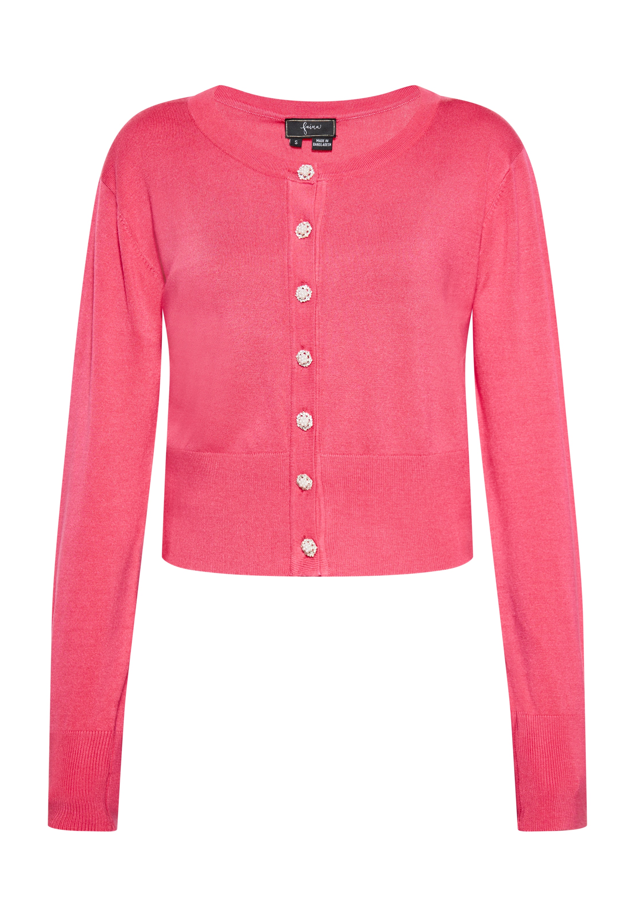 faina Вязаная кофта в Ярко-розовый: спереди