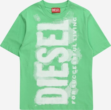 DIESEL Футболка 'TJUSTE16' в Зеленый: спереди