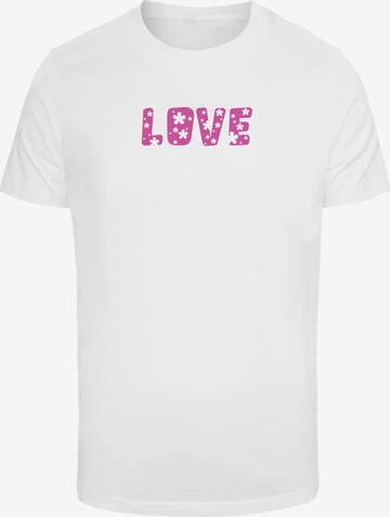 T-Shirt 'Valentines Day - Flowers Love' Merchcode en blanc : devant