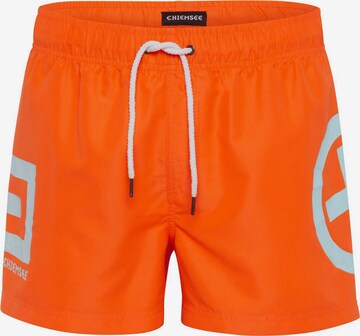 CHIEMSEE Athletic Swim Trunks in Orange: front