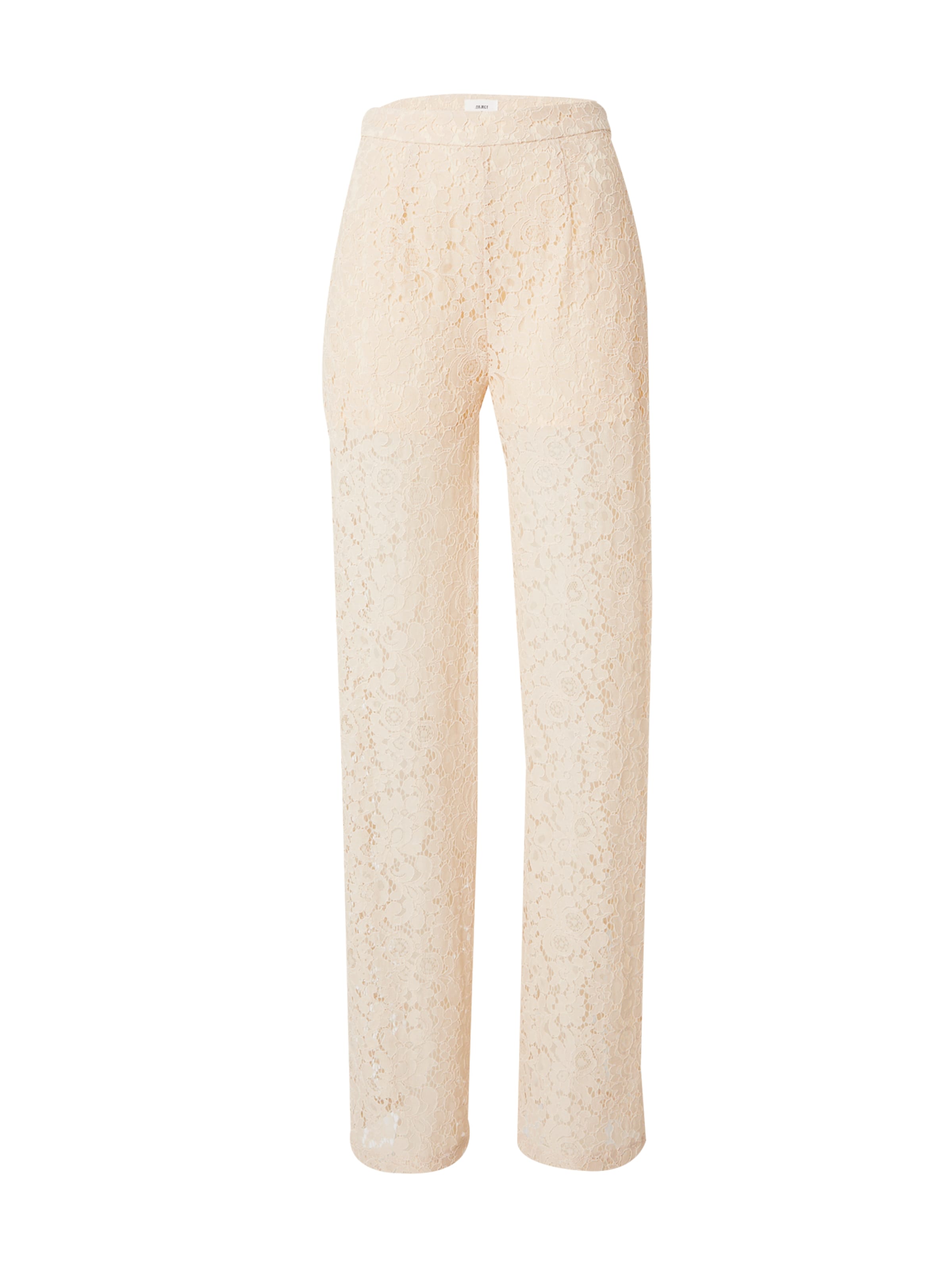 OBJECT Wide leg Trousers 'OBJIBI' in Beige: front