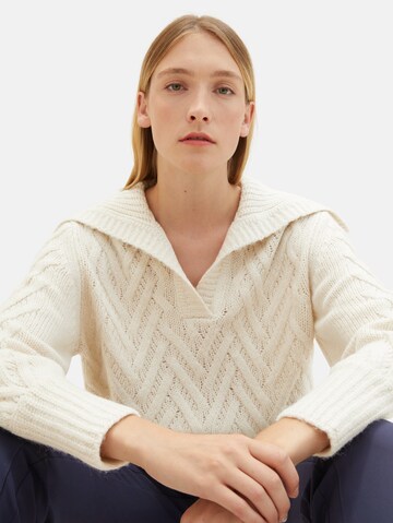 TOM TAILOR Pullover in Beige