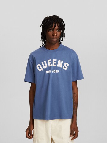 Bershka T-Shirt in Blau: predná strana