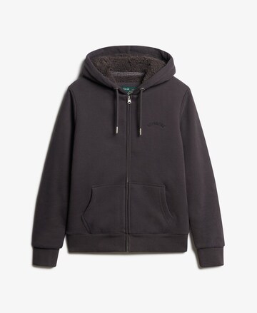Superdry Sweatvest in Bruin: voorkant