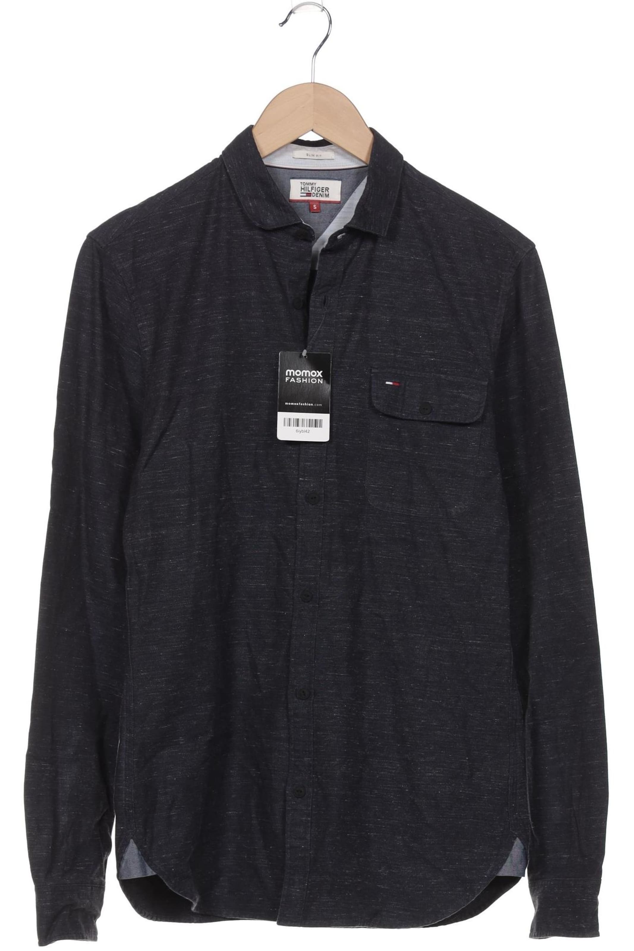 Tommy Jeans Button Up Shirt in S in Blue: front