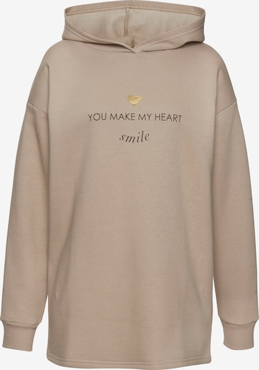 LASCANA Sweater majica u pijesak / zlatna / crna, Pregled proizvoda