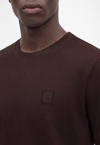 BOSS - Camisa 'Tales' em castanho