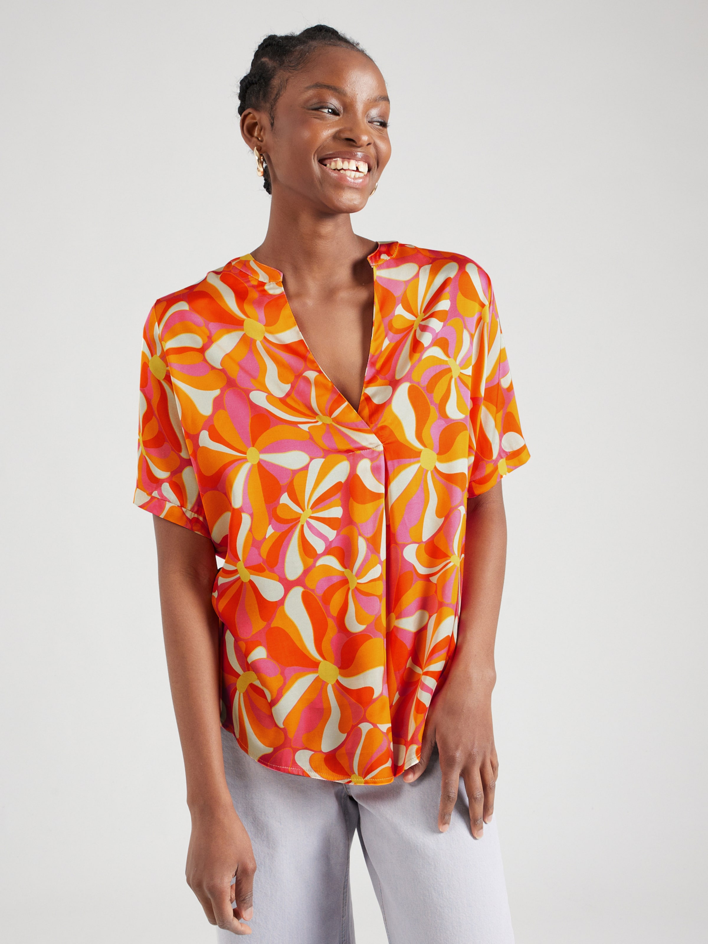 Camicia arancione donna outlet