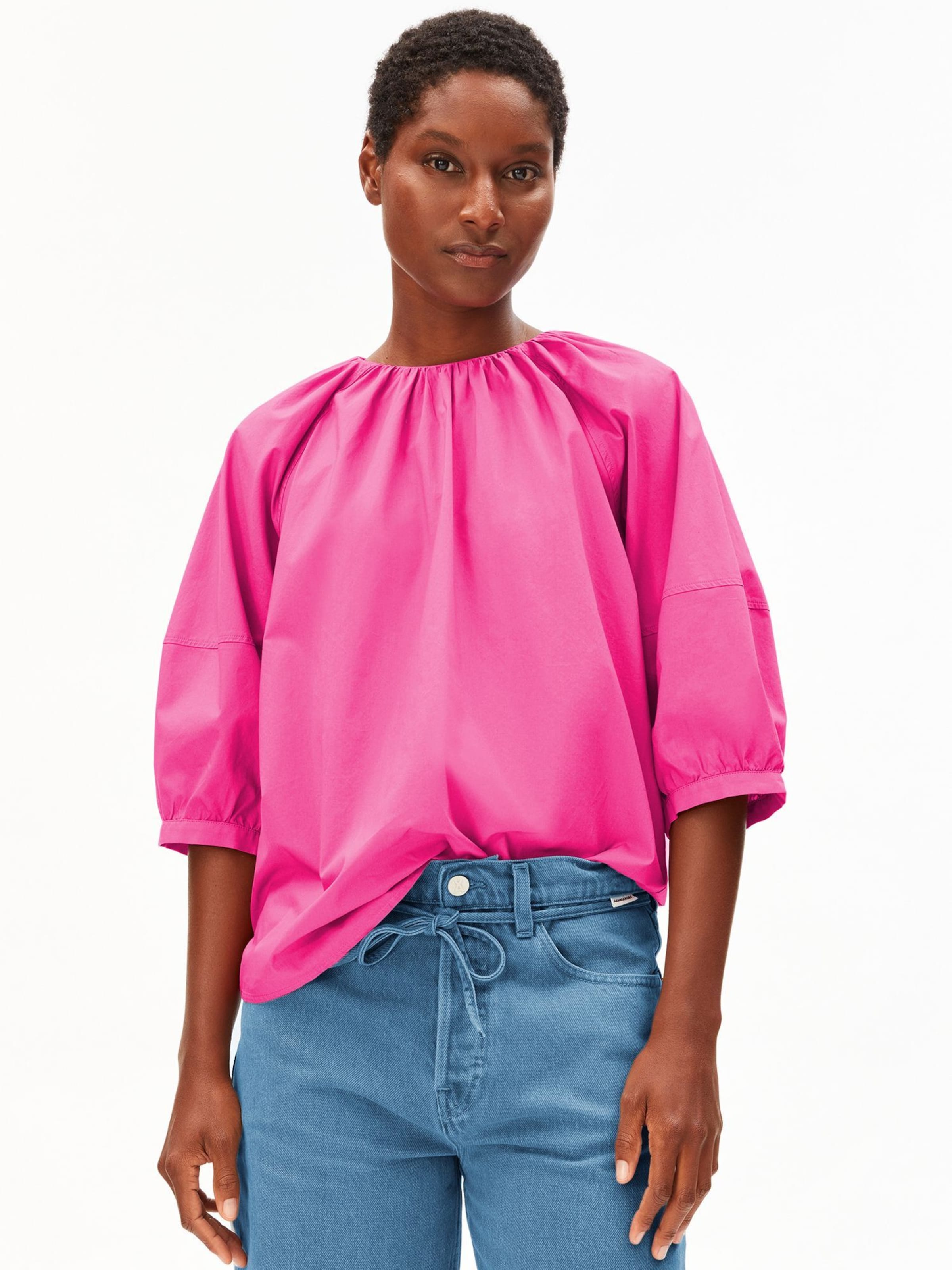ARMEDANGELS Blouse in Roze: voorkant