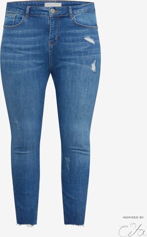 Guido Maria Kretschmer Curvy Skinny Jeans 'Cosette' in Blauw: voorkant