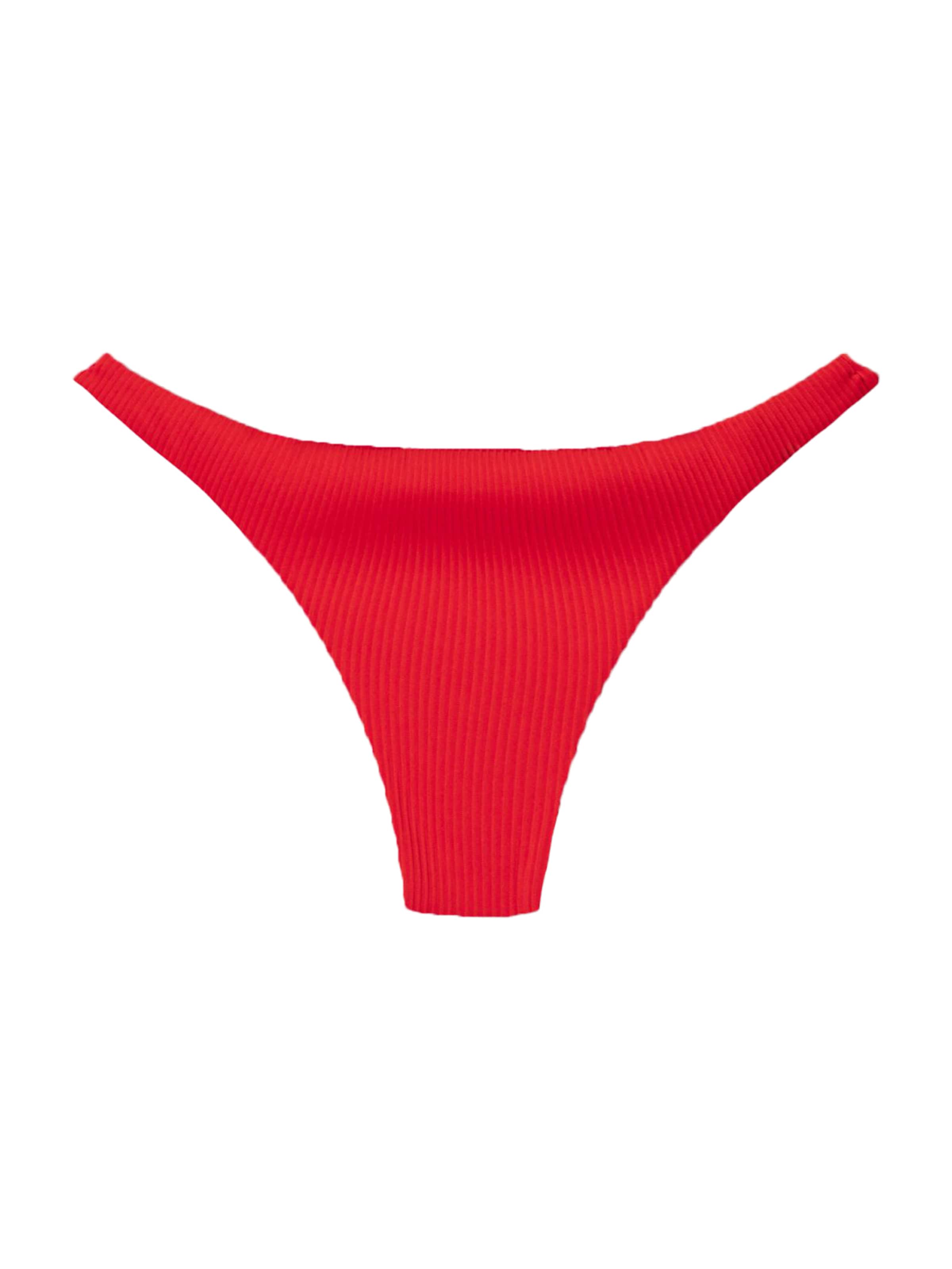Bershka Долнище на бански тип бикини в червено: отпред