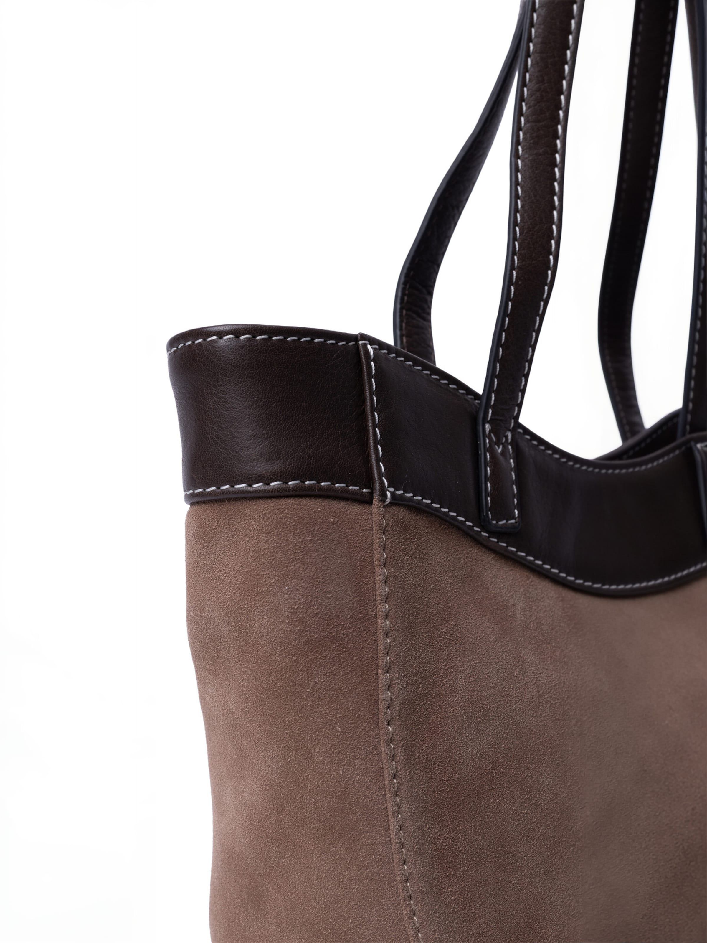 RE:DESIGNED Shopper ' Sol ' in Bruin: zijkant