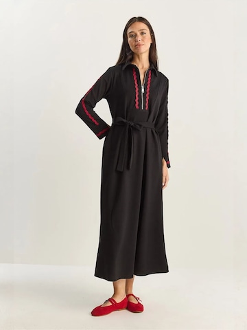 Bianco Lucci Blousejurk in Zwart: voorkant