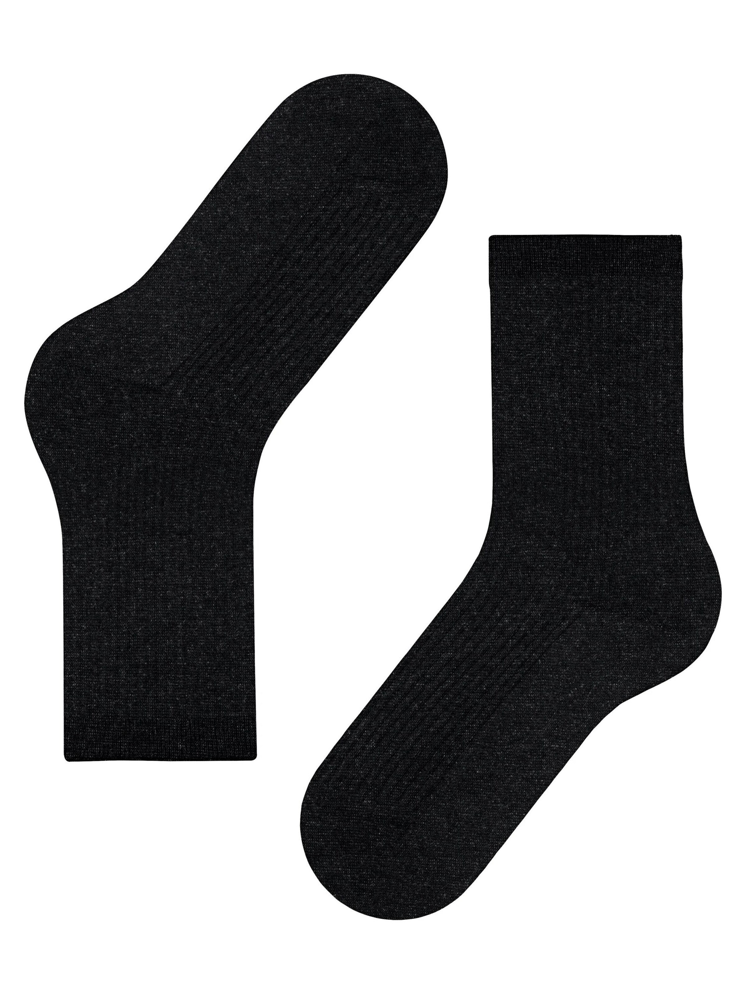 FALKE Socken 'Shiny Rib'‌‌‌‌‌‌ in Schwarz