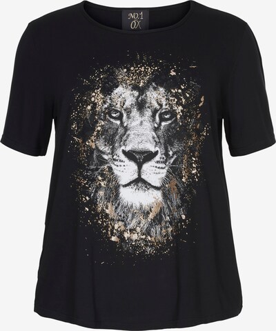 NO.1 by OX T-Shirt in gold / schwarz / weiß, Produktansicht
