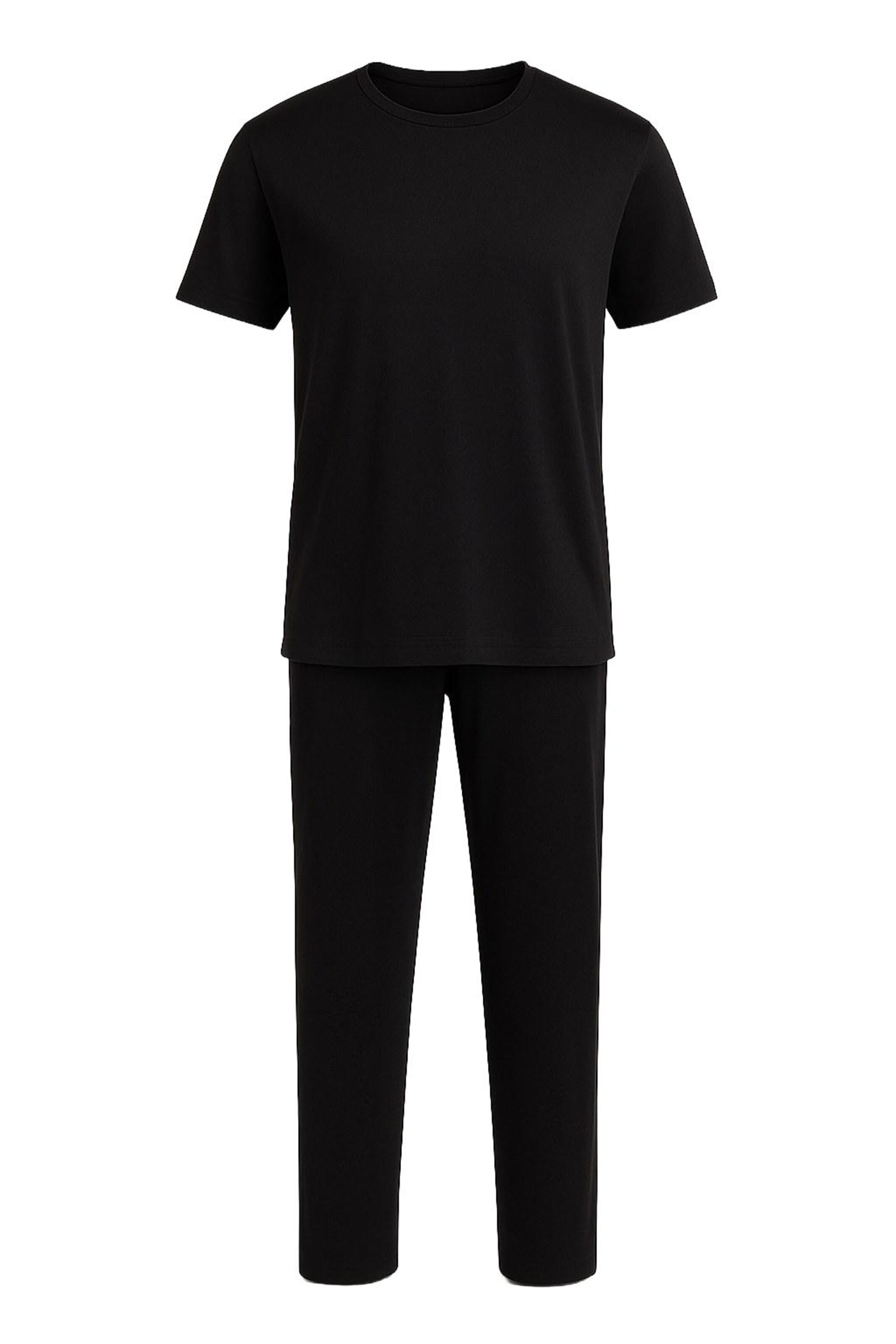 Blackspade Long Pajamas in Black: front