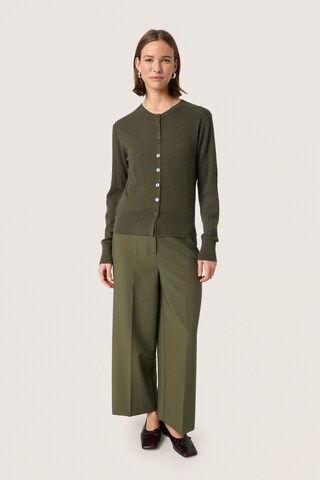 SOAKED IN LUXURY Knit cardigan 'Spina' in Green