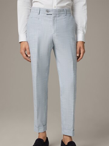 STRELLSON Slim fit Pleated Pants 'Luc' in Blue: front