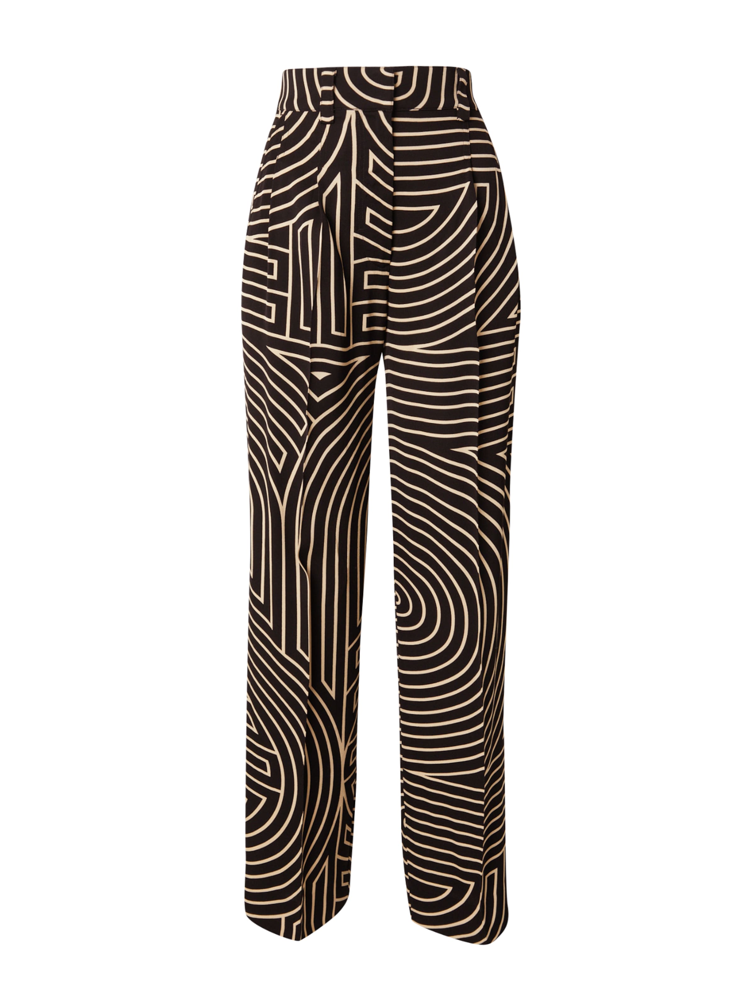 SECOND FEMALE regular Παντελόνι με τσάκιση 'Liven' σε μαύρο: μπροστά