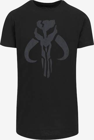 F4NT4STIC Shirt 'Star Wars Mandalorian Banther Skull' in Zwart: voorkant