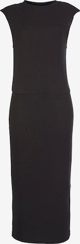 LASCANAPletena haljina - crna boja: prednji dio