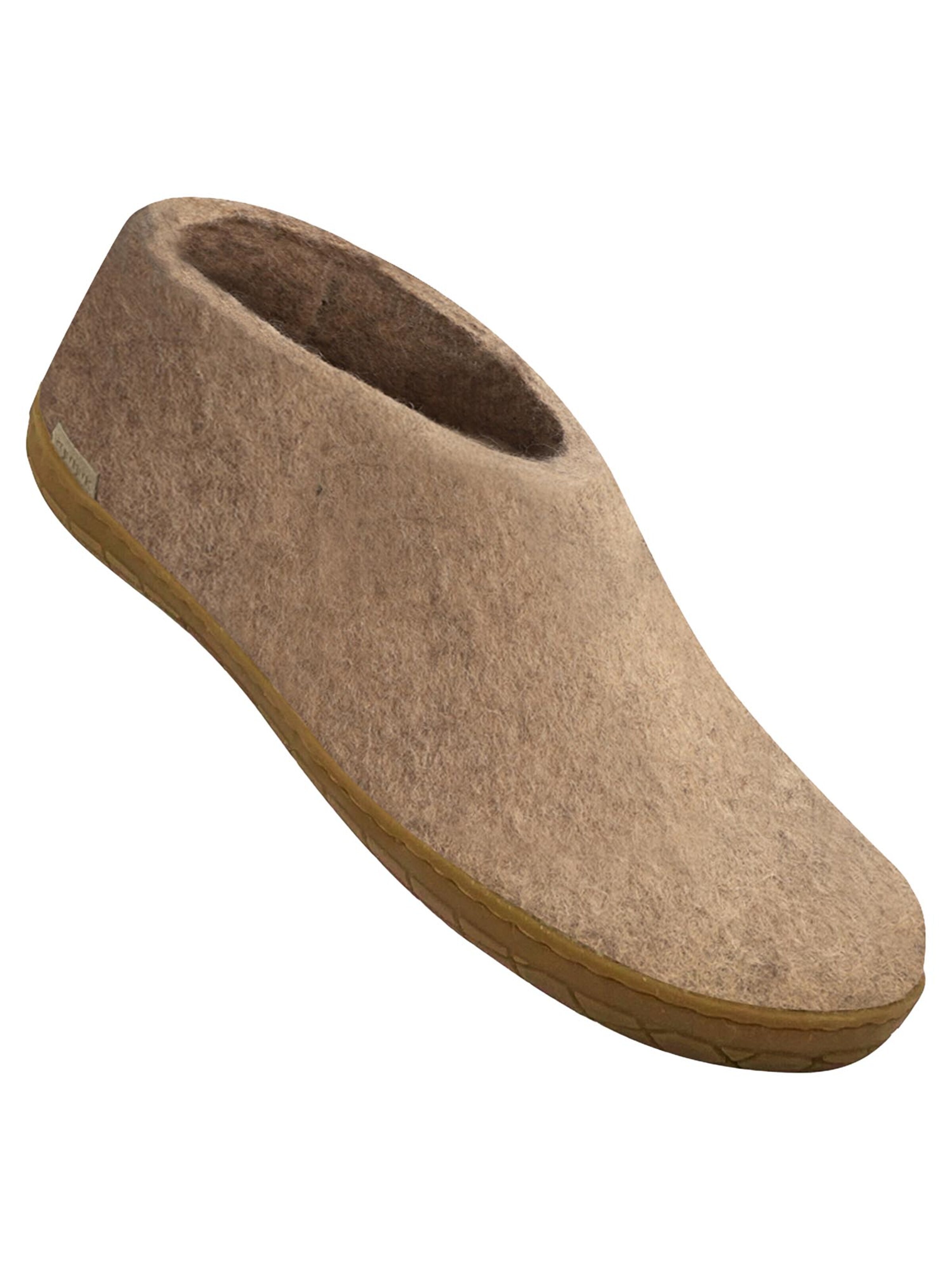 Glerups Slippers 'Kautschuksohle' in Beige