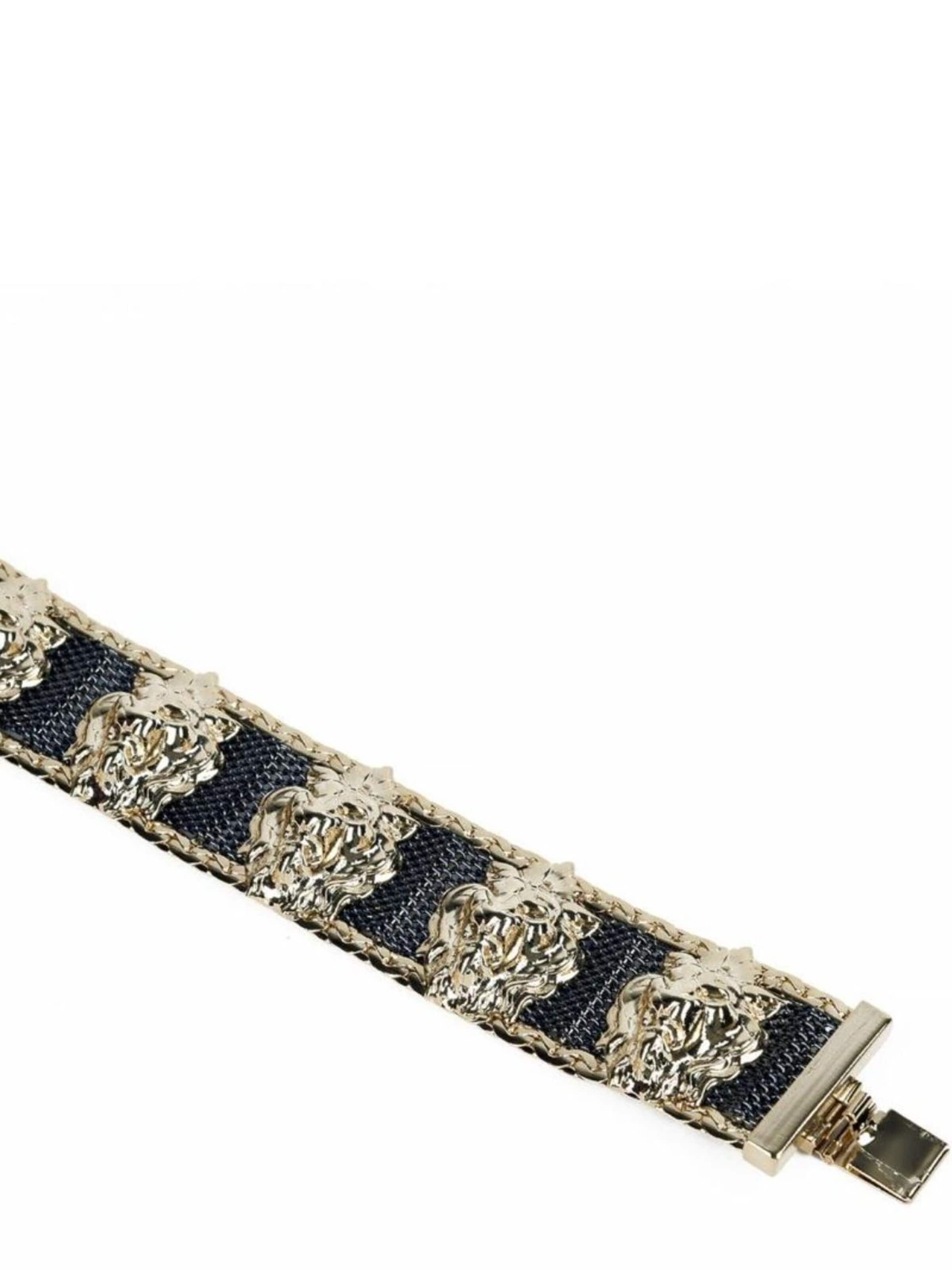 Addicted2 Náramek 'Heritage bracciale placcato oro con teste di leoni' – zlatá