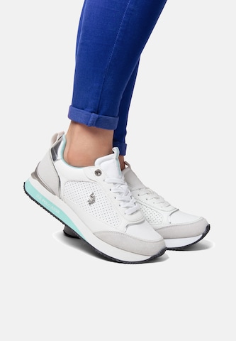 Baskets basses 'FRISBY002W/5YN2' U.S. POLO ASSN. en blanc