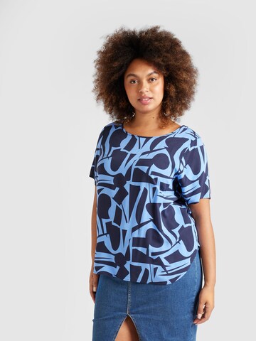 ONLY Carmakoma Blus 'CARNOVA' i blå: framsida