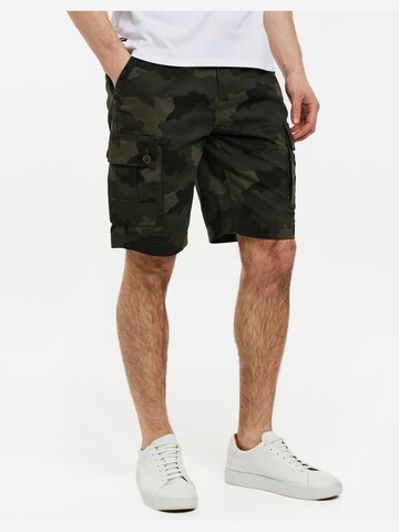 Threadbare Regular Shorts 'Campania' in Grün: Vorderseite