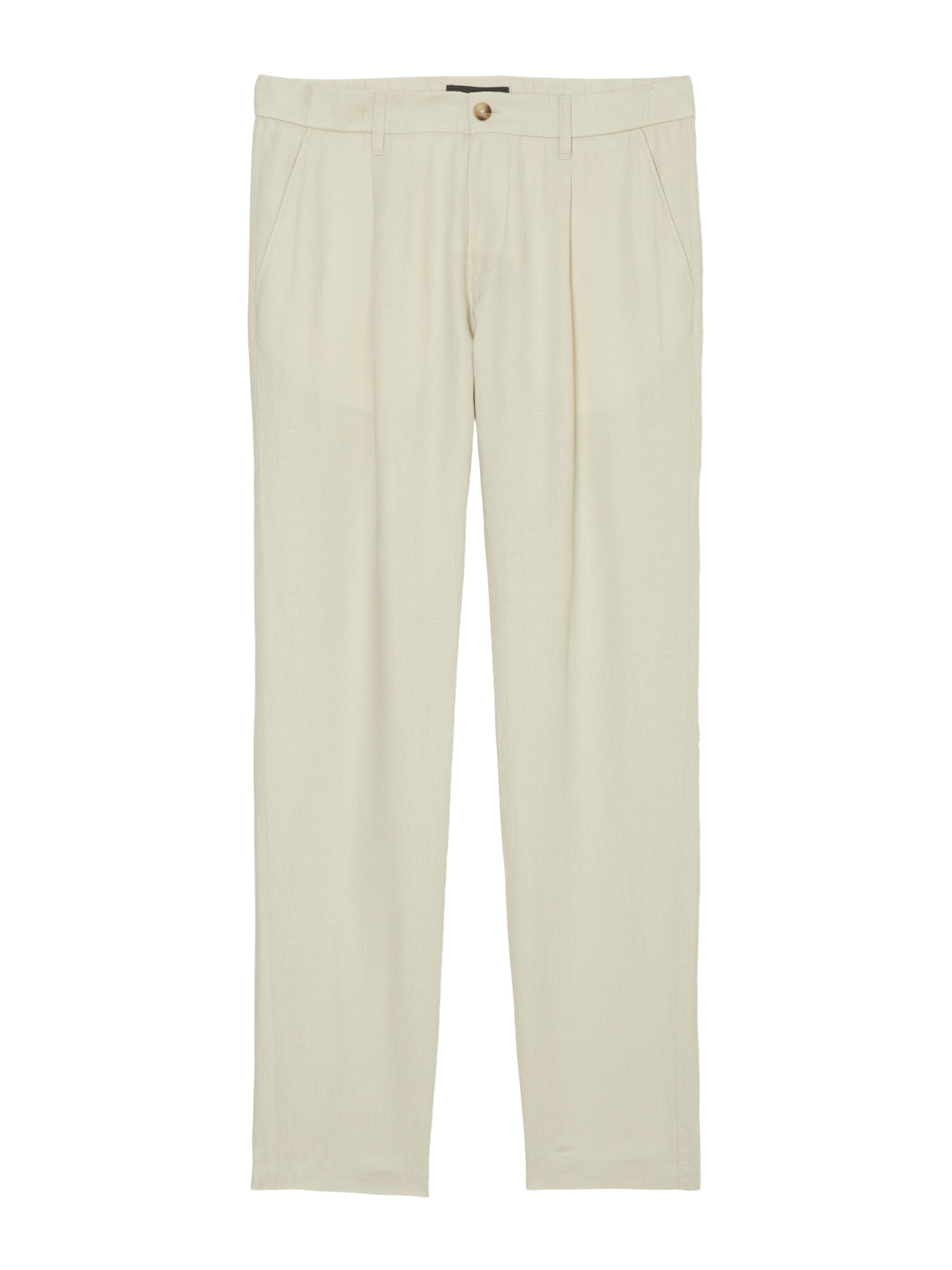 Marc O'Polo - Regular Calças com pregas 'Osby' em cinzento: frente