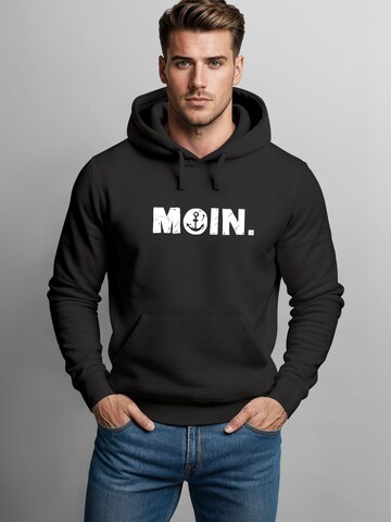 Neverless Sweatshirt 'Moin Anchor' in Black