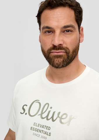 T-Shirt s.Oliver Red Label Big & Tall en blanc
